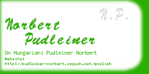 norbert pudleiner business card